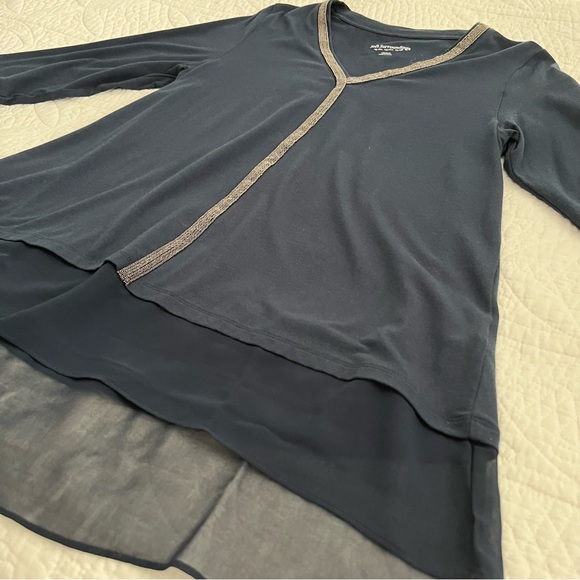 SOFT SURROUNDINGS Royal Street Tunic Navy Blazer - Picture 5 of 6